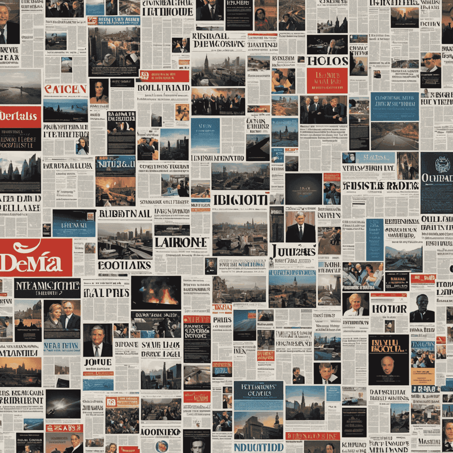 A collage of various international newspapers and news websites, showcasing the top headlines from around the world