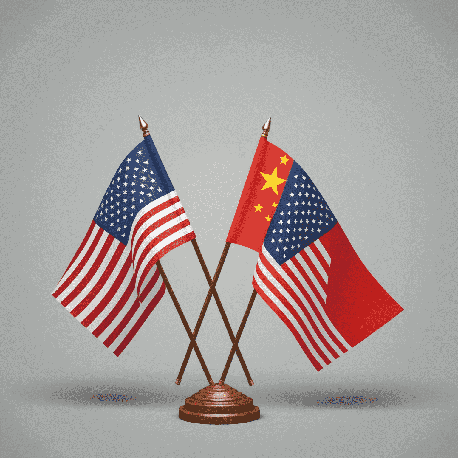 The flags of the United States and China side by side, representing the two countries reaching a significant climate agreement.